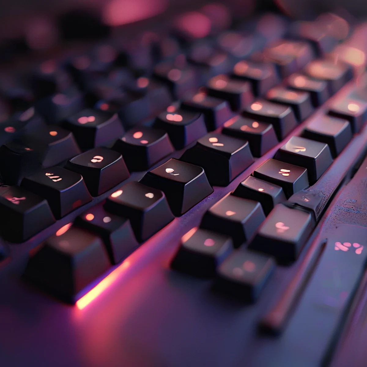 Nahaufnahme einer mechanischen Gaming-Tastatur