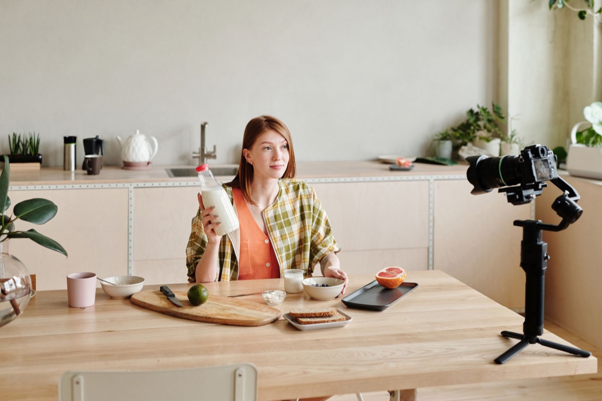 influencer with camera
